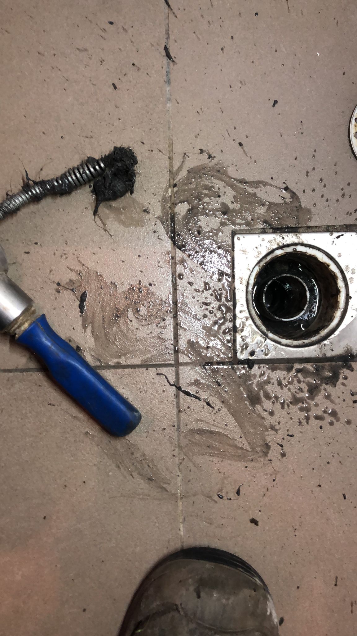Verstopping douche