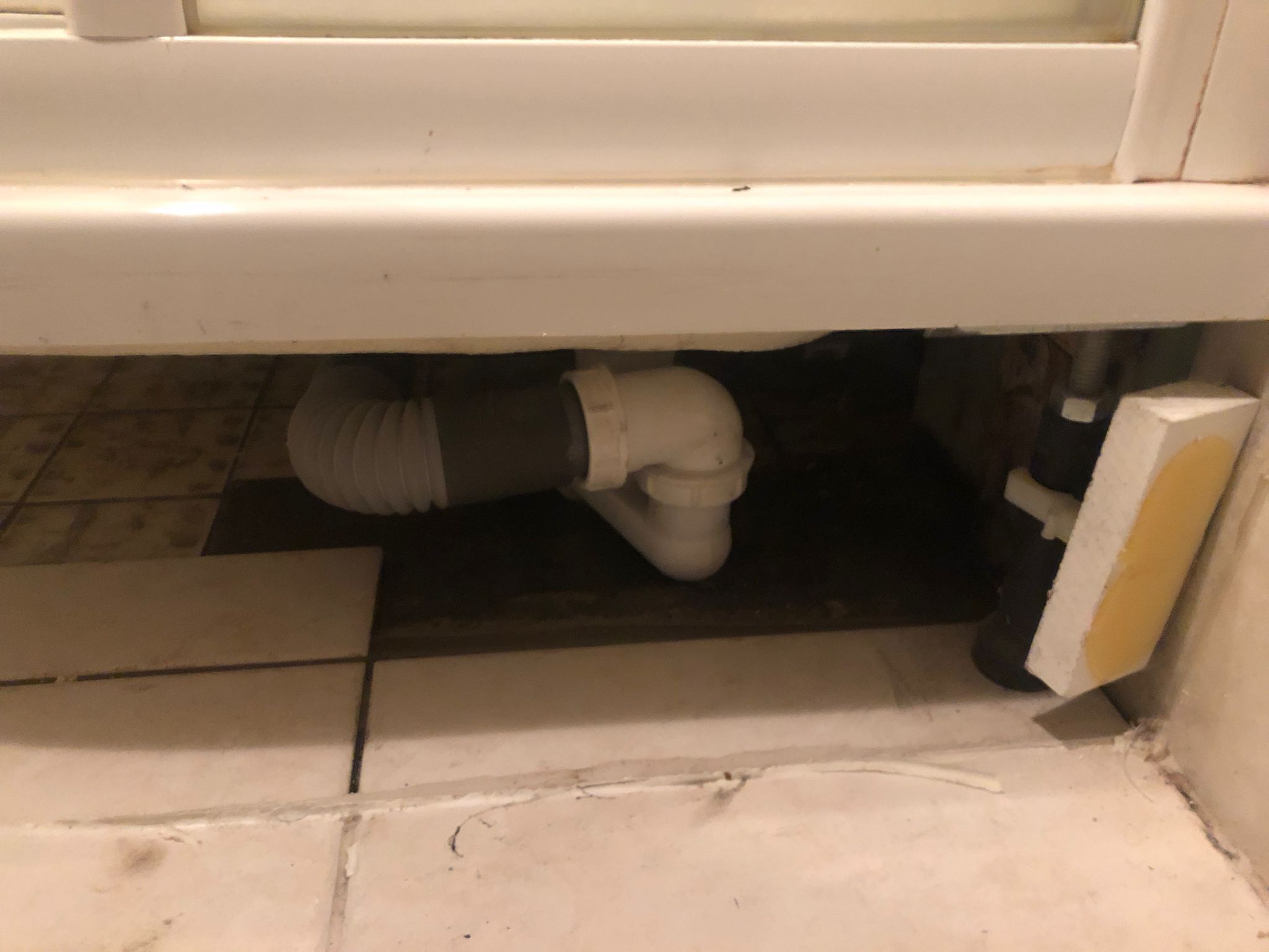Verestopping flexibele doucheafvoer